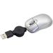 Mini USB Wired Mouse Retractable Cable Tiny Small Mouse for 3-8 Years Kids Children 1600 DPI Optical Compact Travel Mice with 2.3-Foot USB Cord for Kid Laptop Computer (Silver)