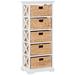 Highland Dunes Lefkowski 5 Drawer Storage Drawers Solid Wood in White | 46.65 H x 18.82 W x 14.25 D in | Wayfair B3BAF7B19BE147C99469824AB445C830