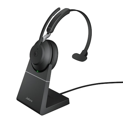 Jabra Evolve 2 65 UC Wireless Bluetooth Mono Headset schwarz m. Ladestation Image
