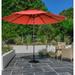 Arlmont & Co. Deland 10' Lighted Market Umbrella, Resin in Red | 100.125 H x 120 W x 120 D in | Wayfair D64683D300884B068D1EC30746CB5E33