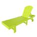 Highland Dunes Darmstadt 77.6" Long Outdoor All-Weather Poly Reclining Single Chaise Plastic in Green | 37.8 H x 21.1 W x 77.6 D in | Wayfair