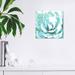 Wynwood Studio Floral & Botanical Country Rustic - Turquoise Flowers Wall Art for Home Decor Canvas in Green/White | 12 H x 12 W x 0.8 D in | Wayfair