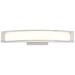 Vantage LED- Brushed Nickel Vanity Light with White Acrylic Shade