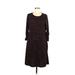 Robert Louis Casual Dress - Sweater Dress: Black Marled Dresses - Women's Size Medium