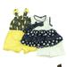 Pre-owned Little Lass Girls Navy | White | Yellow | Black Apparel Sets size: 18 Months