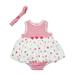 Pre-owned Little Me Girls Pink | White | Stripe Romper size: 12 Months