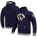 Men's Pro Standard Navy Georgia Tech Yellow Jackets Classic Stacked Logo Pullover Hoodie