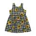 Holiday Savings Deals! Kukoosong Summer Toddler Girls Casual Dresses Toddler Kid Baby Girl Clothes Flower Print Plaid Elegant Princess Casual Dress Clothes Multicolor 80