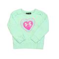 Pre-owned Under Armour Girls Aqua | Pink Heart Sweatshirt size: 24 Months