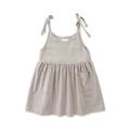 Holiday Savings Deals! Kukoosong Summer Toddler Girls Casual Dresses Toddler Kid Baby Girl Clothes Summer Sling Dress Cute Solid Color Casual Dress Gray 100