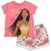 Disney Princess Pocahontas Toddler Girls T-Shirt and Shorts Outfit Set Toddler to Big Kid