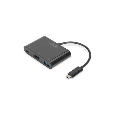 Digitus USB Typ-C auf HDMI Multiport Adapter 3-Port schwarz DA-70855