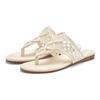 Pantolette LASCANA, Damen, Gr. 40, beige, Obermaterial: 100% Textilmaterial. Futter: 100% Textilmaterial. Decksohle: 100% Textilmaterial. Laufsohle: 100% Synthetik, unifarben, modisch, Schuhe, Mule, Sandale, offener Schuh, Zehentrenner, trendige...