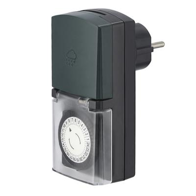 HAMA Zeitschaltuhr "Mechanische "Mini" für außen, 30 Minuten, IP44" Zeitschaltuhren Mit erhöhtem Berührungsschutz schwarz Elektroinstallation