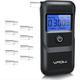 Alcohol Breathalyzer UK Breathalyser Tester: Alcohol Tester with 10Pcs Mouthpieces - High Accuracy Alcohol Breath Tester with Digital LCD Screen - Black