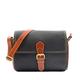 Divergent Retail DR464 Women Genuine Leather Crossbody Bag Satchel Saddle Black/Tan