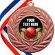 20 x Personalised Cricket Medals On Ribbons (Bronze)