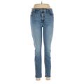 Ann Taylor LOFT Jeans - Mid/Reg Rise Skinny Leg Denim: Blue Bottoms - Women's Size 28 - Medium Wash