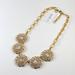 J. Crew Jewelry | J.Crew Gold Polished Clear Crystals Starburst With Chain Link Necklace | Color: Gold | Size: 16"