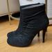 Nine West Shoes | Exquisite Ruched Suede Ankle Boots | Color: Black | Size: 9