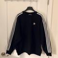 Adidas Tops | Adidas Black Sweatshirt | Color: Black/White | Size: M