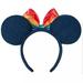 Disney Accessories | Disney-Parks Pride Collection Rainbow Denim Minnie Mouse Ears Headband 2023 Nwt | Color: Blue | Size: Os