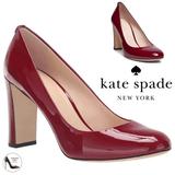 Kate Spade Shoes | Kate Spade Pallas Patent Leather Round Toe Pumps High Heels Red Dress Shoes 7.5 | Color: Red | Size: 7.5