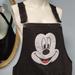 Disney Dresses | Mickey Mouse Pinafore Dress Black Denim Overalls Skirt Y2k 1x Xl Disney | Color: Black/White | Size: 1x