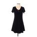 Favlux fashion Casual Dress - Fit & Flare: Black Solid Dresses - Women's Size Small