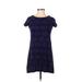 H&M Casual Dress - A-Line Crew Neck Short sleeves: Purple Dresses - Women's Size 6