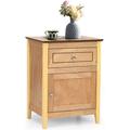 Red Barrel Studio® 1 - Drawer Nightstand in Natural Wood in Brown | 25 H x 19 W x 15 D in | Wayfair 11C588DA00CF4D16B5DFC98A48F0D909