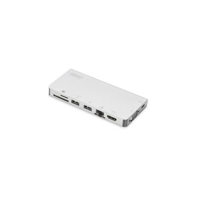 Digitus Multiport Travel Docking Station USB Typ-C 8-Port silber DA-70866 Image