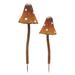 Iron Mushroom Stake (Set of 2)