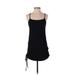 Shein Casual Dress - Mini Scoop Neck Sleeveless: Black Print Dresses - Women's Size 4