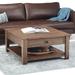 WYNDENHALL Garret SOLID ACACIA WOOD 38 inch Wide Square Rustic Coffee Table - 38 W x 38 D x 19 H