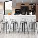 Bar Stools With Back set of 4 Industrial Metal Barstools with Wooden Seats