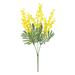 Set of 6 Yellow Artificial Acacia Mimosa Flower Stem Tropical Spray Branch 14in - 14" L x 4" W x 4" DP