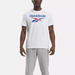 Men's Reebok Identity Big Stacked Logo T-Shirt in White