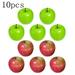 LKMEI 10Pcs Large Artificial Fake Red Green Apples Fruits Kitchen Home Food Decor