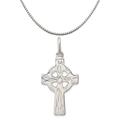 Sterling Silver Celtic Cross Charm (15mm x 24mm) on a Sterling Silver 16 Inch Box Chain