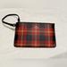 Coach Bags | New Coach Wristlet Buffalo Plaid Gingham Print Bag | Color: Black/Red | Size: Os