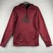 Adidas Shirts | Adidas Sweatshirt Hoodie Pullover Mens Size M Medium Red Burgundy Logo Climawarm | Color: Red | Size: M