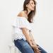 Madewell Tops | Madewell White Eyelet Balcony Off-The-Shoulder Top Xxs | Color: White | Size: Xxs