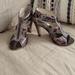 Michael Kors Shoes | Michael Kors Berkley Strap Gun Metal/Silver Sequin Strap Heels 8.5 Zipper Front | Color: Gray/Silver | Size: 8.5