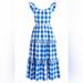 J. Crew Dresses | Brand New Blue Gingham Summer Dress. Very Cute. Never Worn. Jcrew. 100% Cotton. | Color: Blue/White | Size: Sp