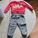 Disney Matching Sets | Disney Mickey Mouse 2 Piece Sweatpant Outfit | Color: Gray/Red | Size: 18mb