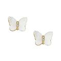 Fossil Ohrringe für Frauen Radiant Wings Weiß Perlmutt Ohrstecker Schmetterling, Länge: 7mm, Breite: 9.7mm, JF04422710