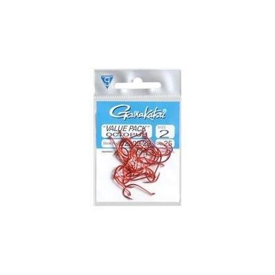 Gamakatsu Octopus Hook Red Size 2 25 Pack