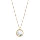 Skagen Necklace for Women Sea Glass White Freshwater Pearl Pendant Necklace, Length: 460mm+51mm, Width: 24.7mm, Height: 24.6mm, SKJ1718710