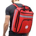 Emergency Medical Backpack,First Aid Bag Empty,First Responder Trauma Bag with Reflective,Large Capacity First Aid Medical Back Pack Bag(Bag Only) (Red)